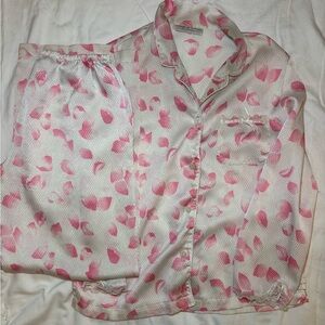 Morgan Taylor Intimates Women's Pajamas, Sz M, Long Sleeve Set, Pink Floral